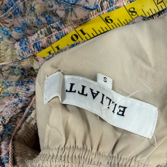 Elliatt Astrid Smocked Waist Maxi Dress Periwinkle Turtleneck Size Small. - Picture 7 of 16